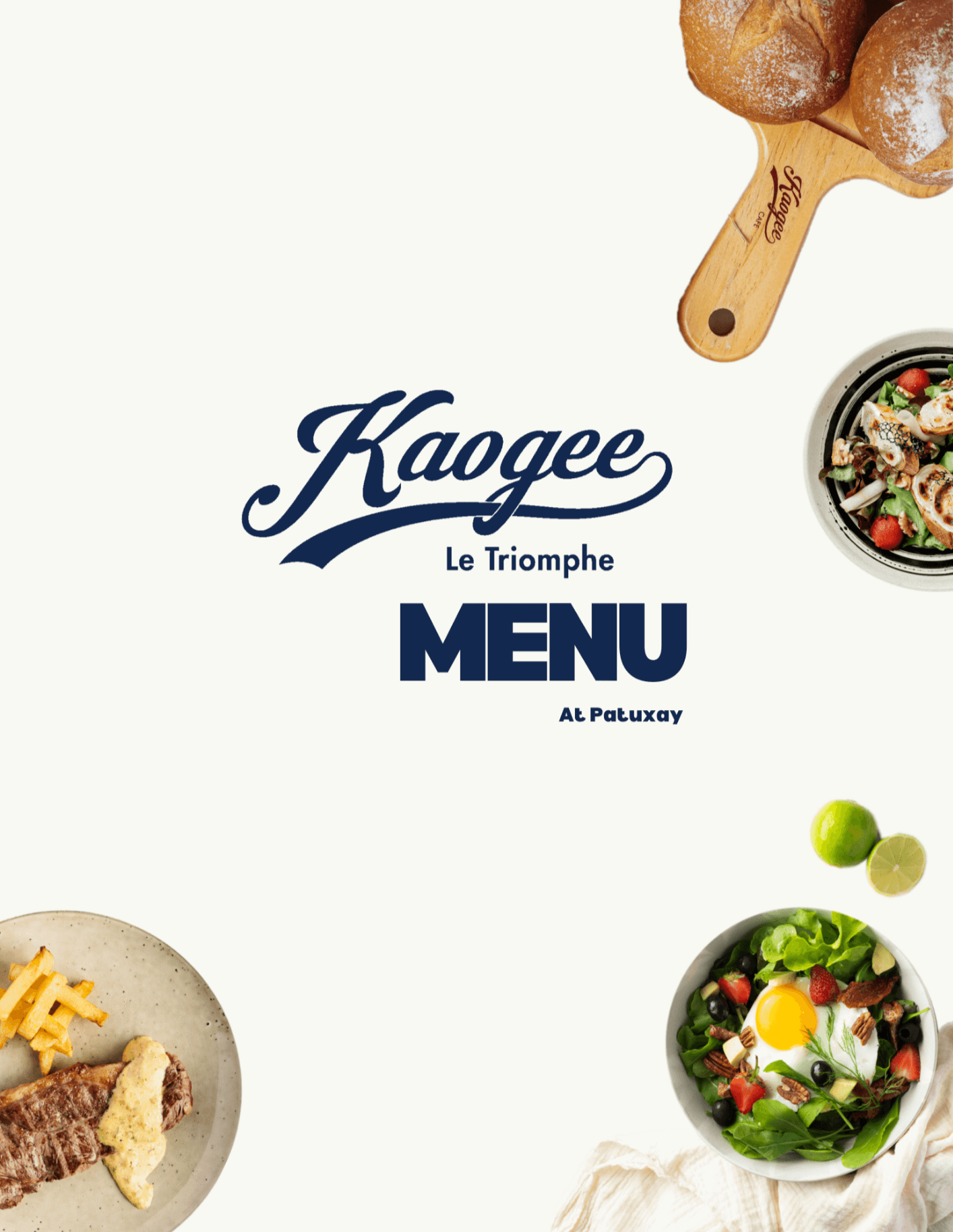 the menu at kaogee cafe in vientiane laos