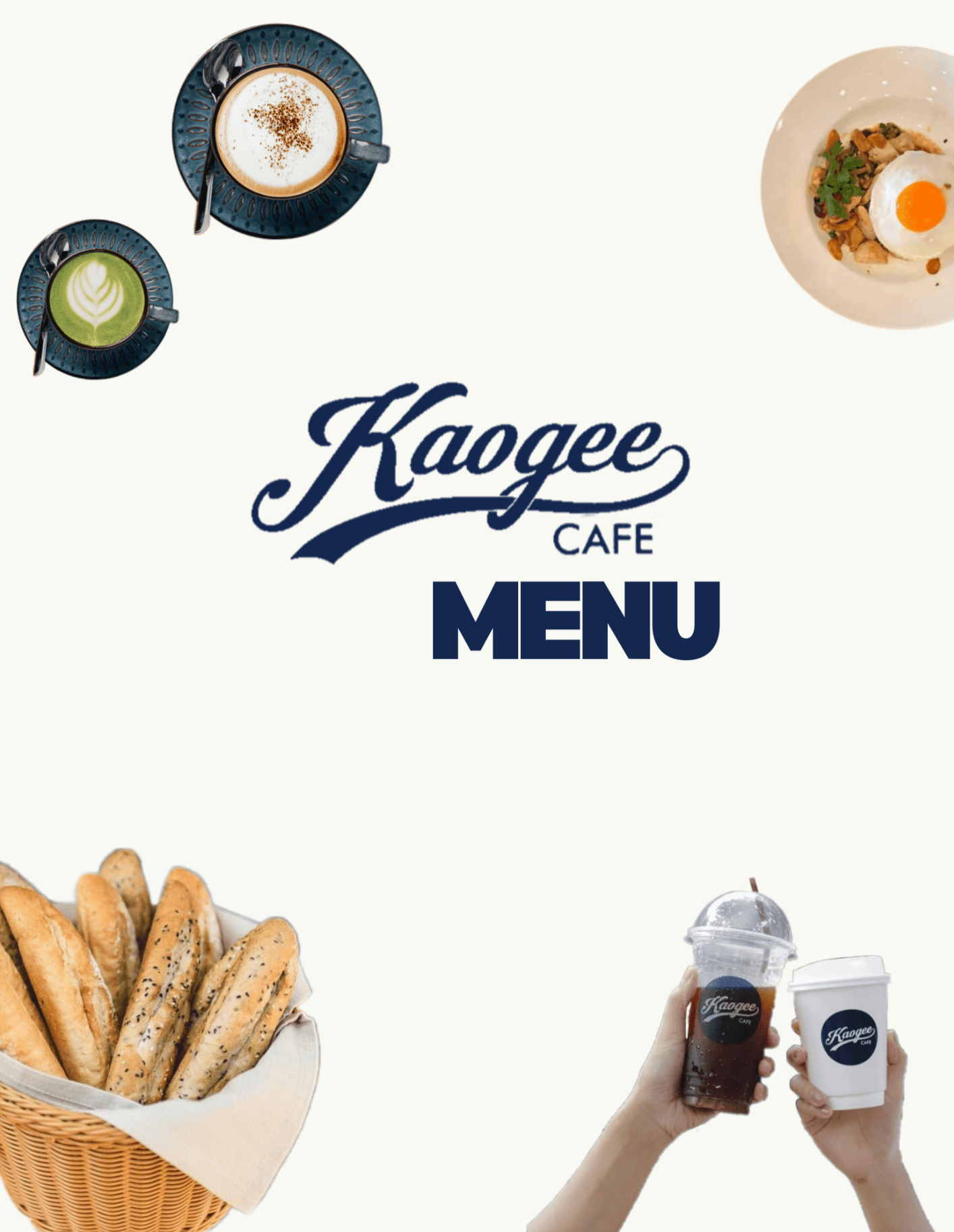 the menu at kaogee cafe in vientiane laos